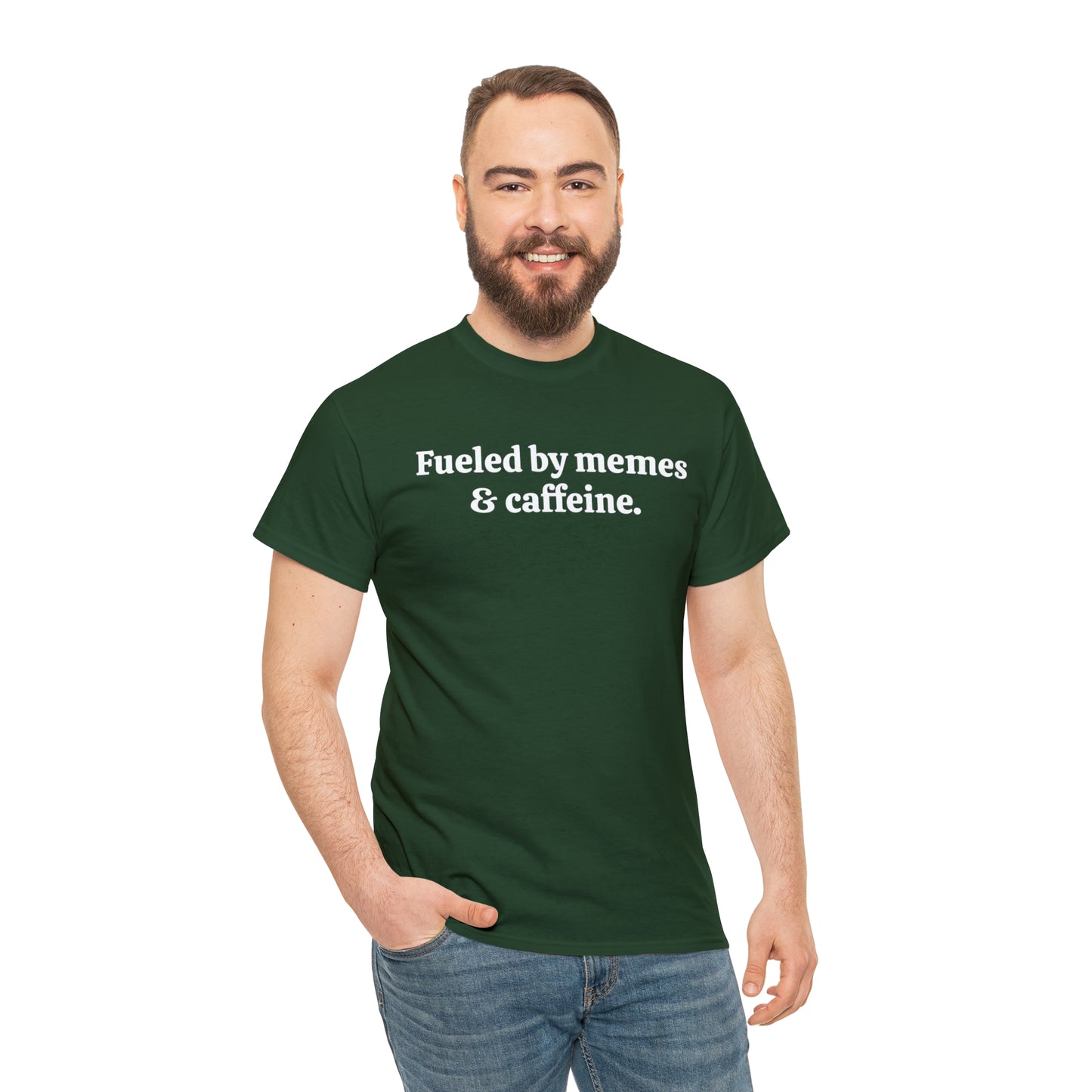 Fueled by memes & caffeine - Unisex Heavy Cotton Tee