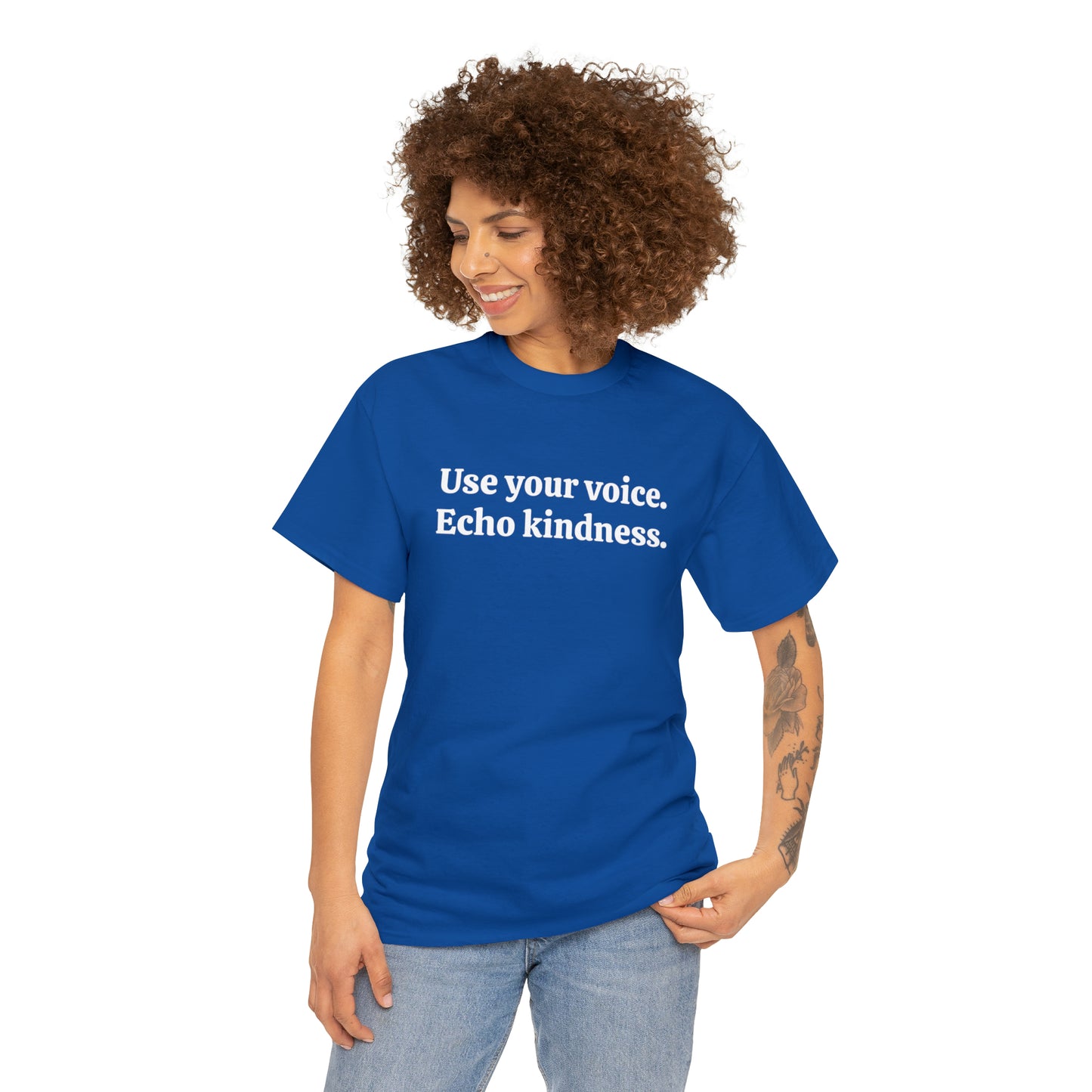 Use your voice. Echo kindness - Unisex Heavy Cotton Tee