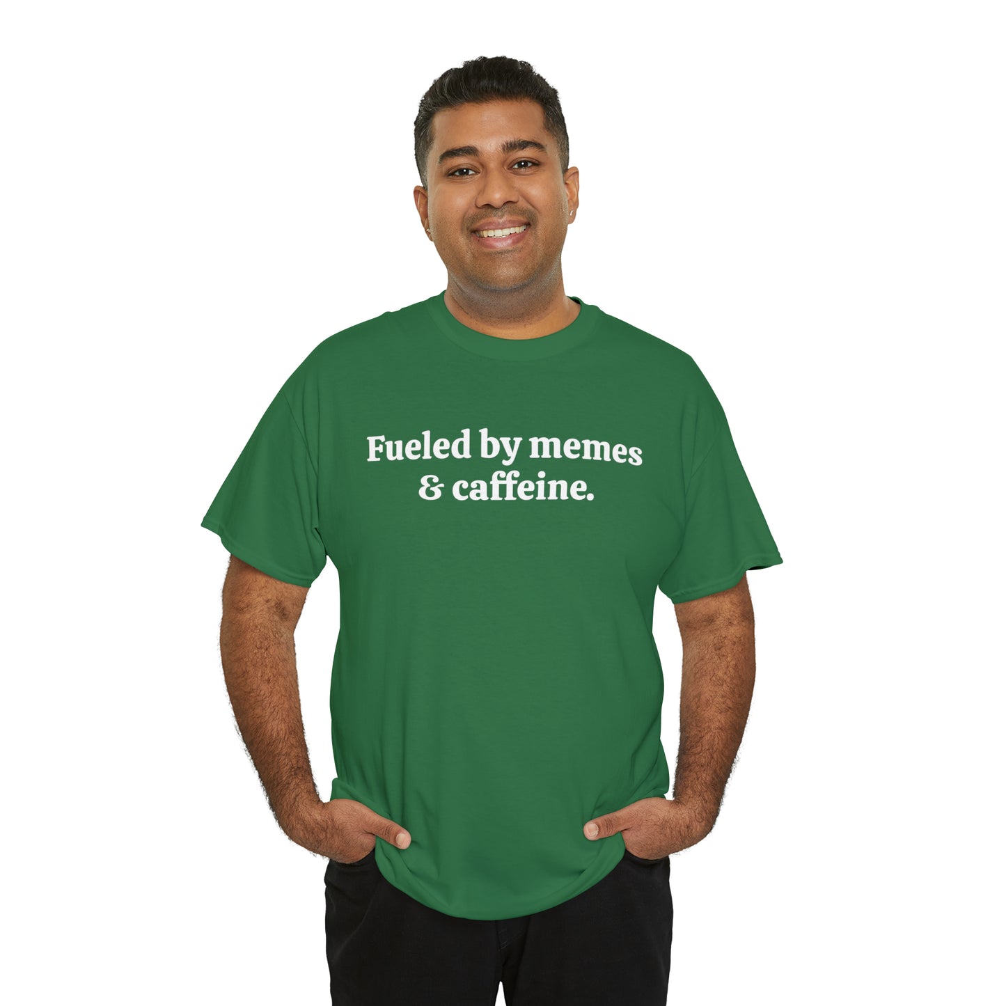 Fueled by memes & caffeine - Unisex Heavy Cotton Tee