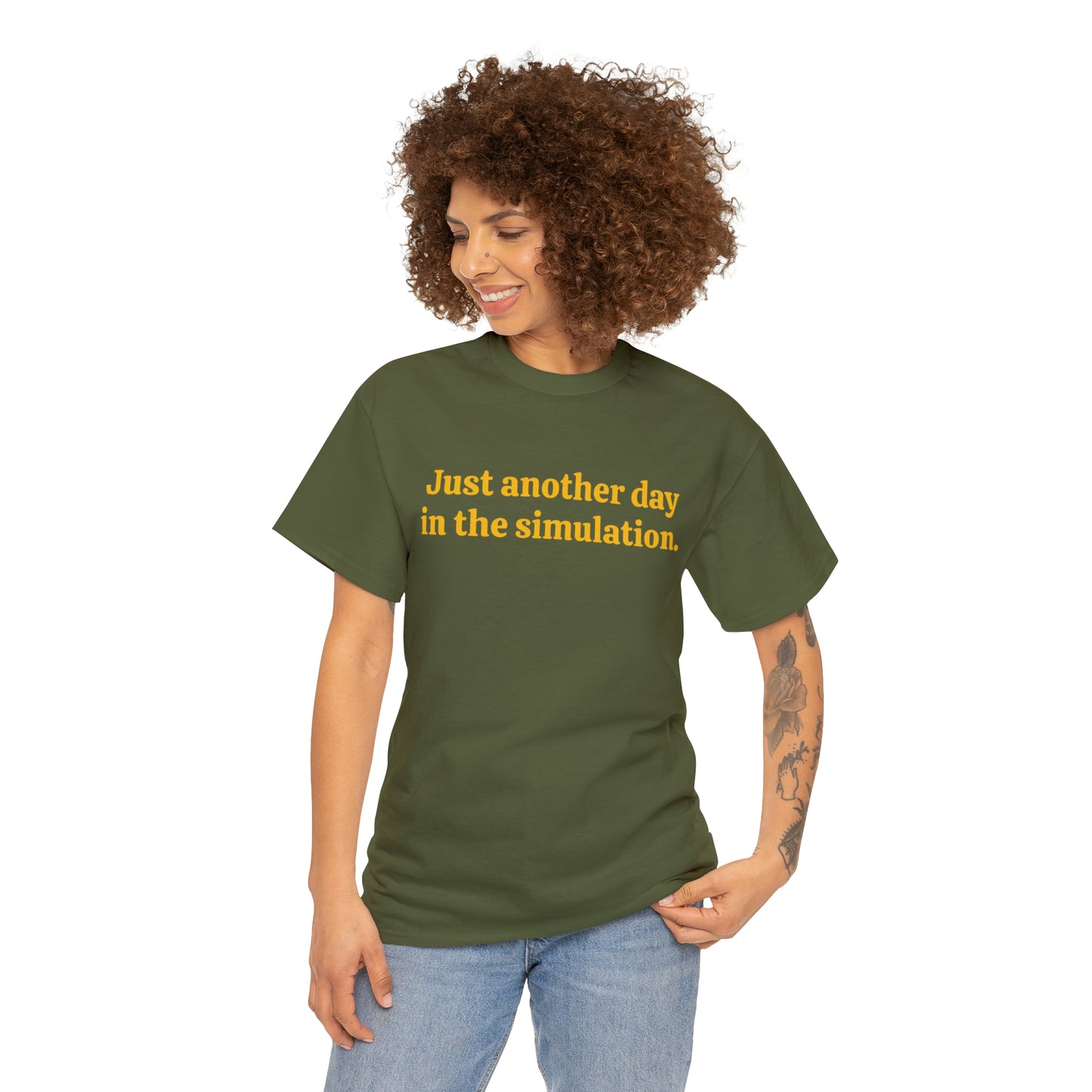 Just another day in the simulation. - Unisex Heavy Cotton Tee