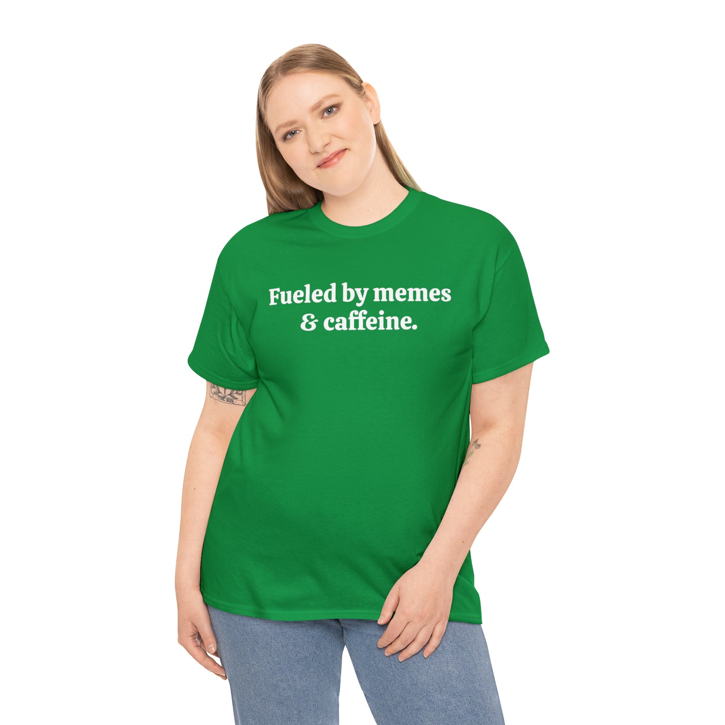 Fueled by memes & caffeine - Unisex Heavy Cotton Tee