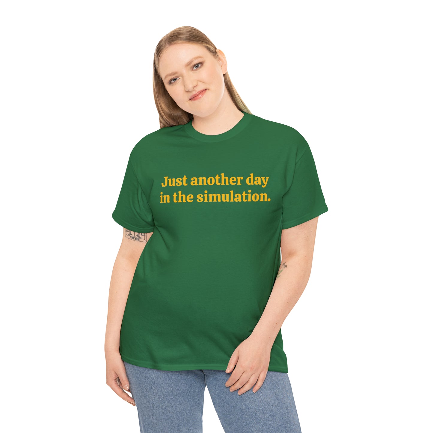 Just another day in the simulation. - Unisex Heavy Cotton Tee