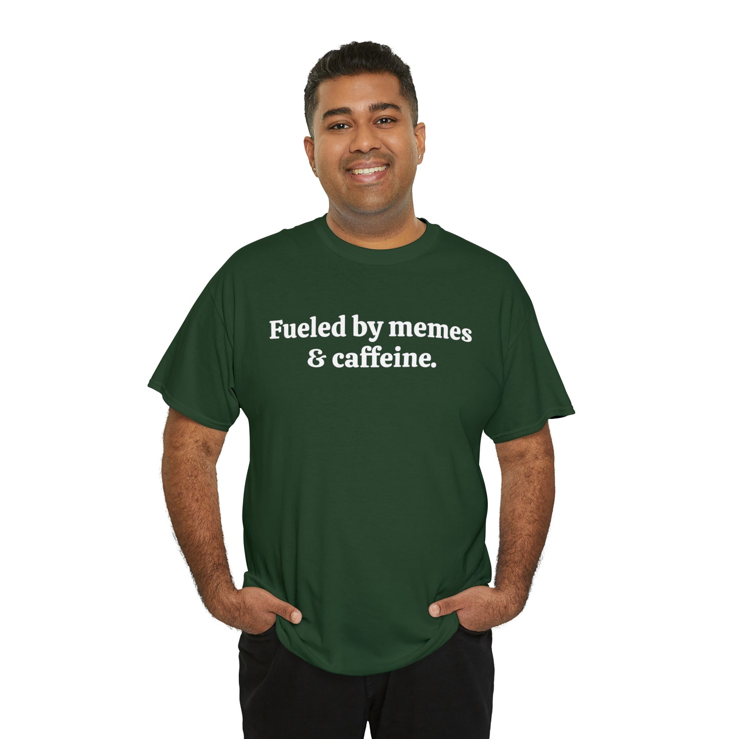 Fueled by memes & caffeine - Unisex Heavy Cotton Tee