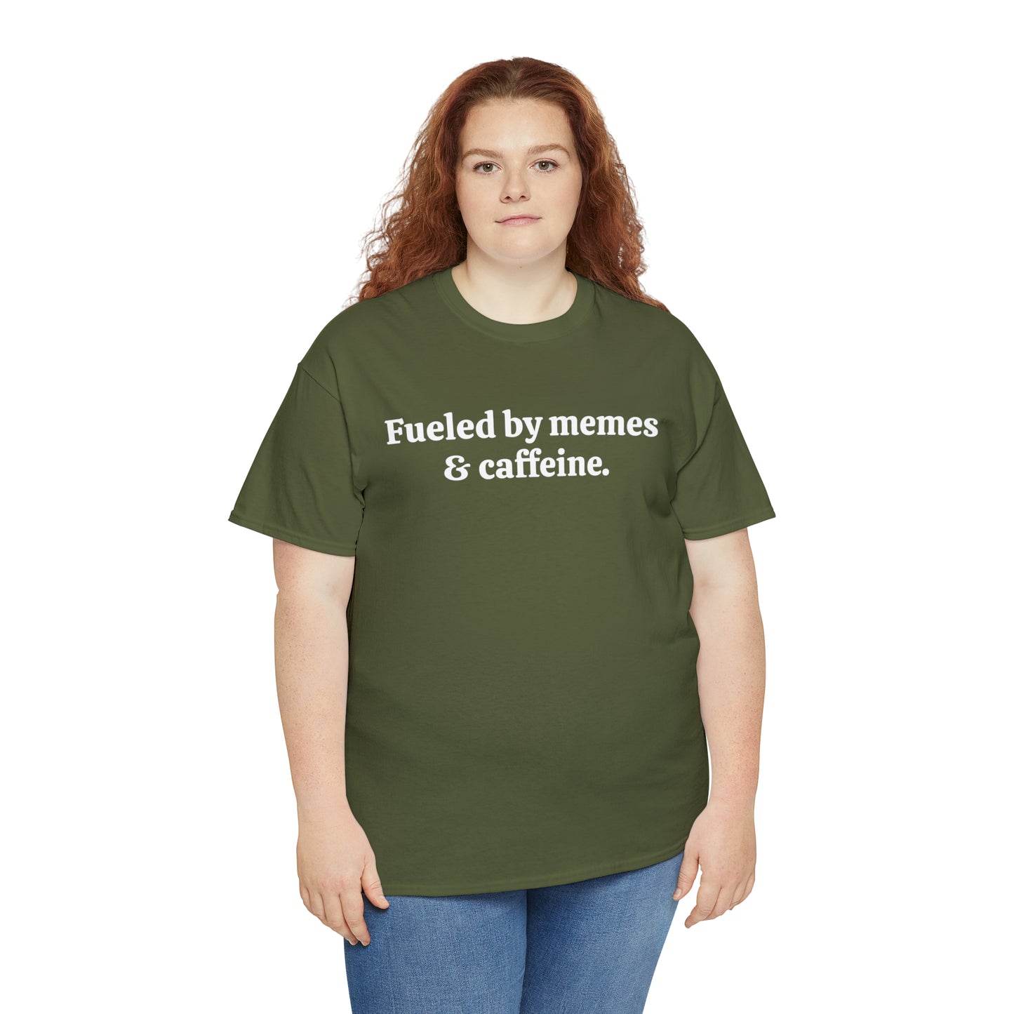 Fueled by memes & caffeine - Unisex Heavy Cotton Tee