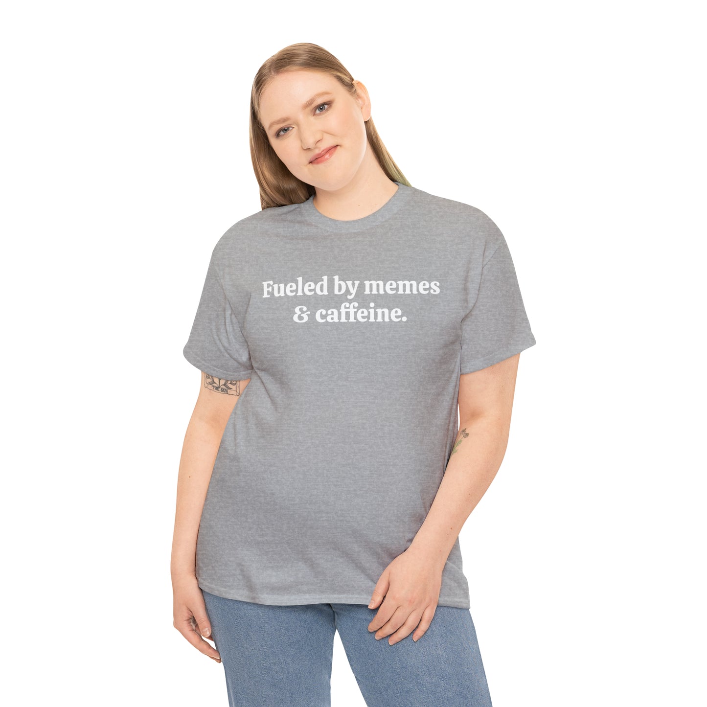 Fueled by memes & caffeine - Unisex Heavy Cotton Tee