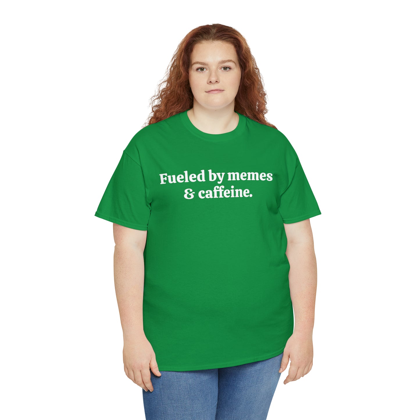 Fueled by memes & caffeine - Unisex Heavy Cotton Tee